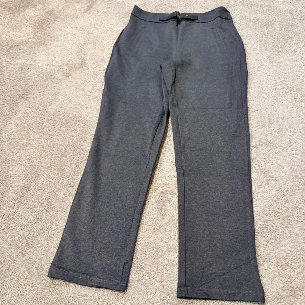 NWT By Design Women's Pants Grey Pull On Wide Leg Office Career Rayon Blend 8
